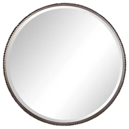 Ada Round Steel Mirror